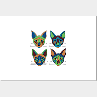 Colorful Cats Posters and Art